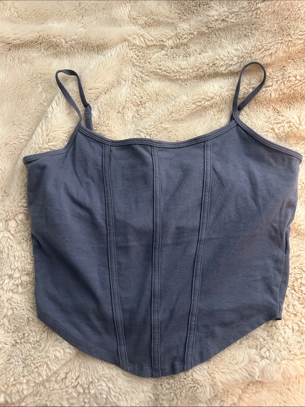 Hollister Navy Cami Corset Top - size medium 95% Cotton